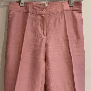 Purificación Garcia pink ramie/silk pants size 42